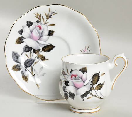Queen's Messenger Footed Demitasse Cup & Saucer Set