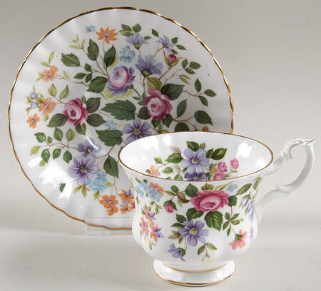 Random Harvest Series Footed Cup & Saucer Set