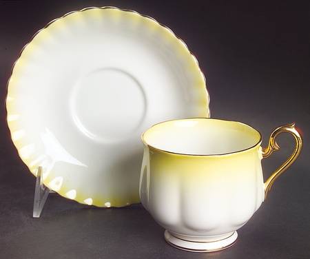 Rainbow Yellow Footed Cup & Saucer Set