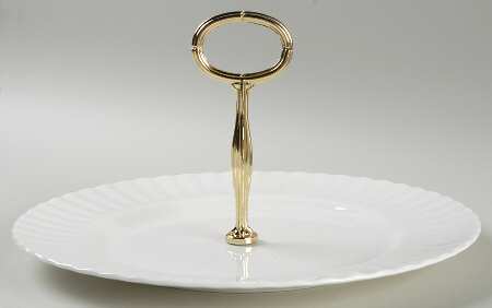 Reverie Round Serving Plate with Handle (DP)