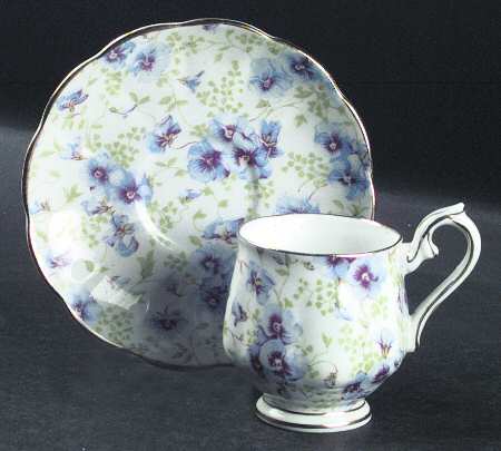 ROA18 (Gold Trim) Footed Demitasse Cup & Saucer Set
