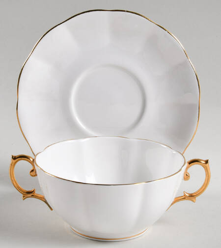 ROA8 Flat Cream Soup Bowl & Saucer Set