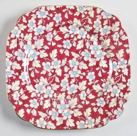 Royal Brocade Square Dessert Plate