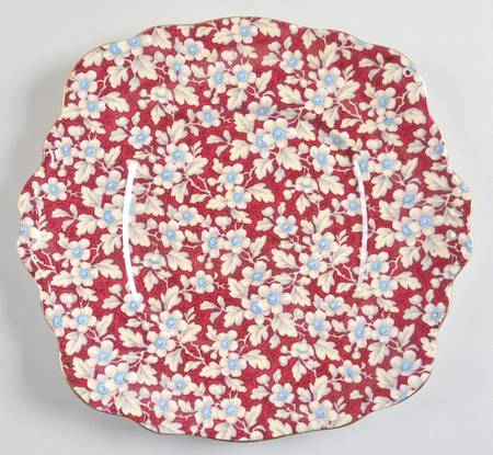 Royal Brocade Square Handled Cake Plate