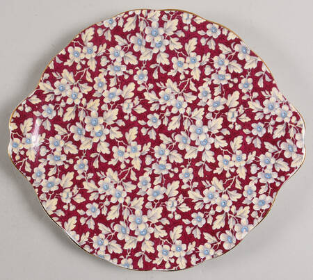 Royal Brocade Handled Cake Plate