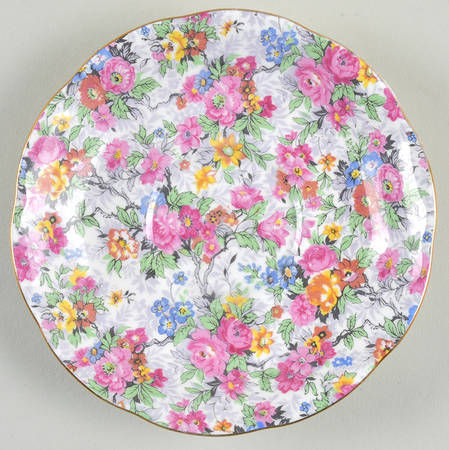 Rose Chintz (Bone China Bkstamp) Saucer