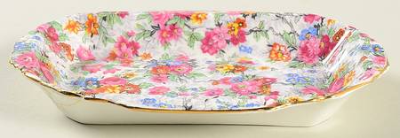 Rose Chintz (Bone China Bkstamp) 7" Rectangular Sweet Meat
