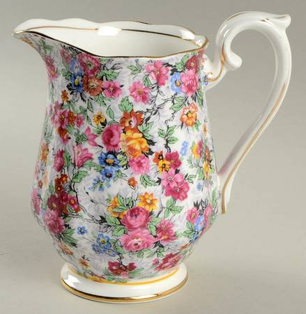 Rose Chintz (Bone China Bkstamp) 16 Oz Pitcher