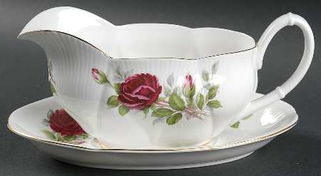 Royal Canadian Rose Gravy Boat & Underplate