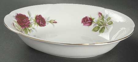 Royal Canadian Rose 9" Oval Vegetable Bowl by Royal Albert