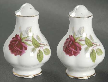 Royal Canadian Rose Salt & Pepper Set by Royal Albert