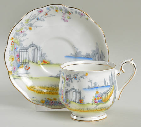Rosedale Footed Cup & Saucer Set