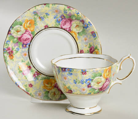 Rosetime Footed Cup & Saucer Set