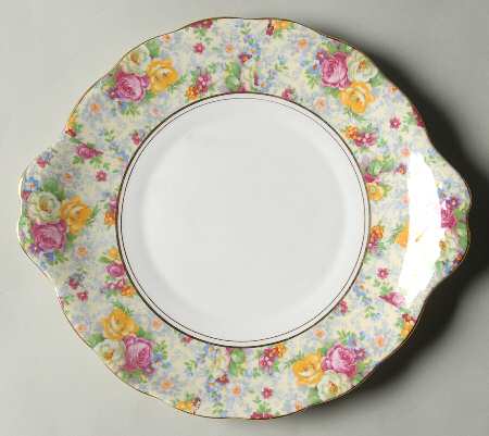 Rosetime Handled Cake Plate