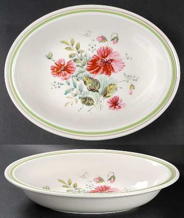 Rougefield 10" Oval Vegetable Bowl