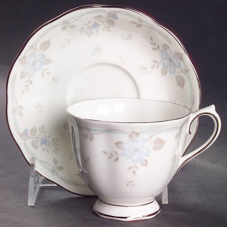 Satin Rose Footed Cup & Saucer Set