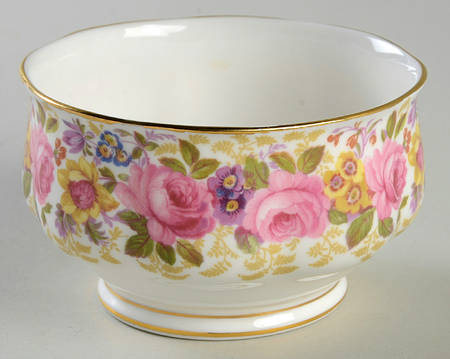 Serena (Thin Gold Trim) Open Sugar Bowl