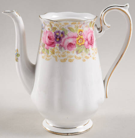 Serena (Thin Gold Trim) Mini Coffee Pot No Lid