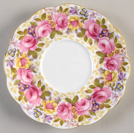 Serena (Thin Gold Trim) Saucer for Footed Cream Soup Bowl