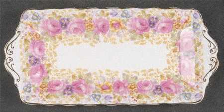 Serena (Thin Gold Trim) Small Sandwich Tray