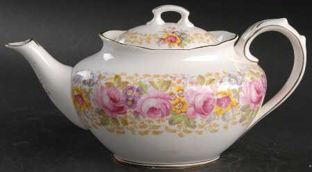 Serena (Thin Gold Trim) Mini Teapot & Lid