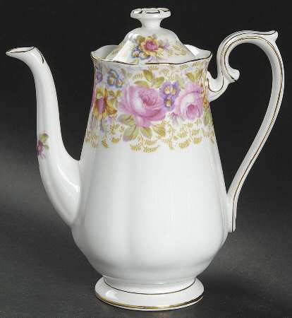 Serena (Thin Gold Trim) Mini Coffee Pot & Lid