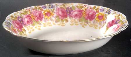Serena (Thin Gold Trim) 9" Oval Vegetable Bowl