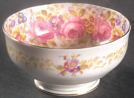 Serena (Thin Gold Trim) Open Sugar Bowl