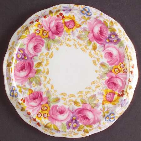 Serena (Thin Gold Trim) Tea Tile