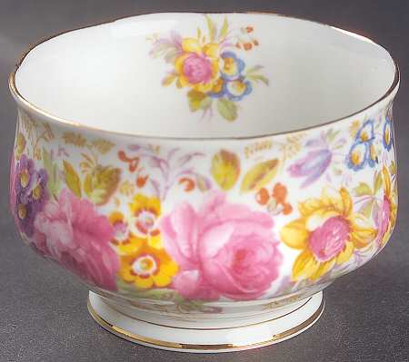 Serena (Thin Gold Trim) Mini Open Sugar Bowl