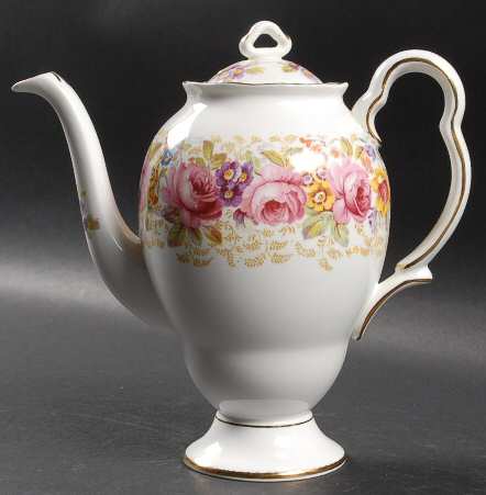 Serena (Thin Gold Trim) Mini Coffee Pot & Lid
