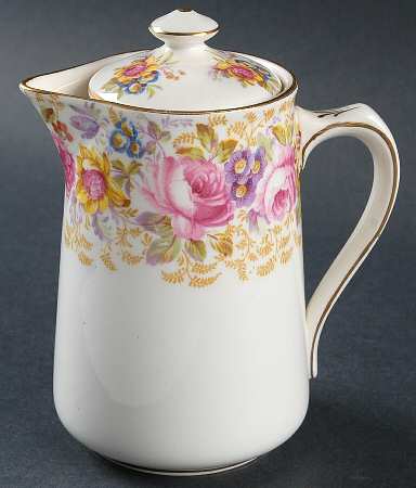 Serena (Thin Gold Trim) Hot Water Jug & Lid