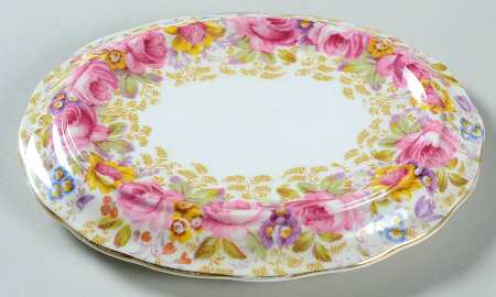 Serena (Thin Gold Trim) Tea Tile