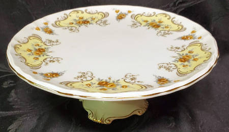 September Song 9" Diameter Pedestal Cake Stand