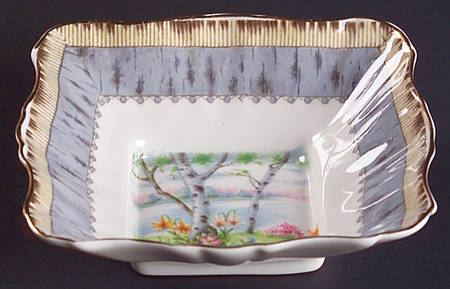Silver Birch Small Square Sweet Meat Dish