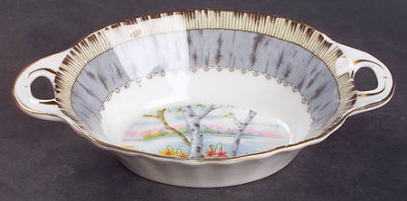 Silver Birch 5" Oval Sweet Meat Dish