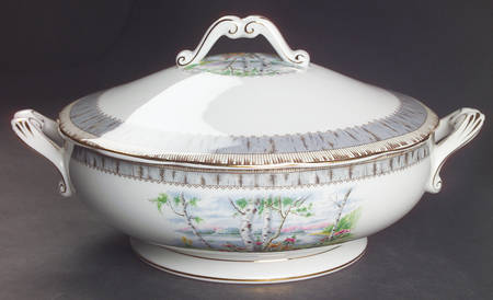 Silver Birch Round Covered Vegetable