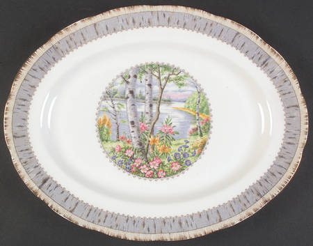 Silver Birch 13" Oval Serving Platter