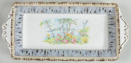 Silver Birch Tray for Creamer & Sugar with Lid