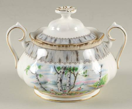 Silver Birch Sugar Bowl & Lid