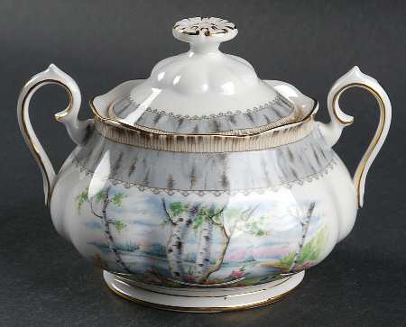 Silver Birch Sugar Bowl & Lid