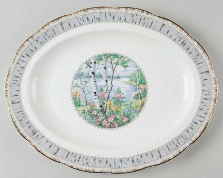 Silver Birch 13" Oval Serving Platter