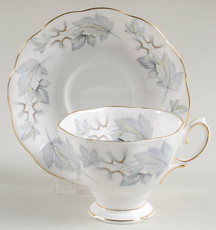 Silver Maple Footed Cup & Saucer Set