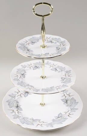 Silver Maple 13 7/8"-14 1/4" 3-Tiered Serving Tray(DP,SP,BB) HC