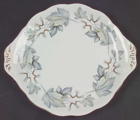 Silver Maple Handled Cake Plate