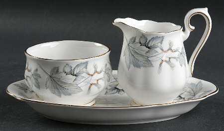 Silver Maple Mini Creamer & Open Sugar with Tray