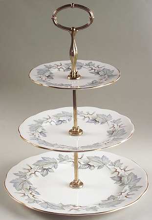 Silver Maple 3-Tiered Serving Tray (DP, SP, BB)