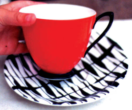 South Pacfic Footed Cup & Saucer Set