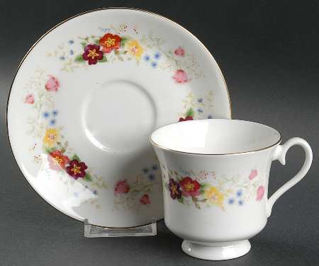 Spring Morning Footed Cup & Saucer Set