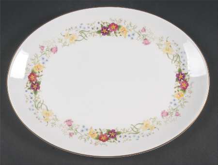 Spring Morning 13" Oval Serving Platter